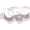 vidaXL Ensemble de Canap&eacute;s avec coussin 8 pcs polyrotin