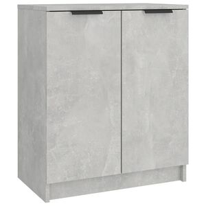 vidaXL Armoire &agrave; chaussures Gris b&eacute;ton 59x35x70 cm Bois d'ing&eacute;nierie