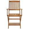 vidaXL Ensemble &agrave; manger de jardin pliable 5 pcs Bois d'acacia solide