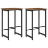 vidaXL Tabouret de bar 2 pc Bois ancien 40 x 32 x 74 cm
