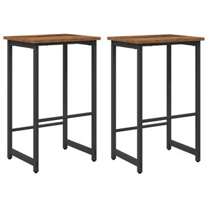 vidaXL Tabouret de bar 2 pc Bois ancien 40 x 32 x 74 cm