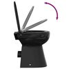 vidaXL Toilette sans rebord 7 cm hauteur suppl&eacute;mentaire Abattant amorti C&eacute;ramique Noir
