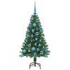 vidaXL Sapin de No&euml;l artificiel Vert 120 cm PVC, Acier et Plastique