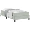 vidaXL Lit &agrave; ressorts avec matelas Gris clair 100 x 210 cm tissu