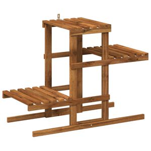 vidaXL Support de Plante Naturel 82 x 36 x 60 cm Bois d'Acacia Massif