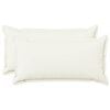 vidaXL Housse de coussin 2 pcs HOUTEN Blanc 40 x 80 cm Lin synth&eacute;tique