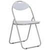 vidaXL Chaises pliantes à manger lot de 2 blanc similicuir