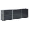 vidaXL Lit sur&eacute;lev&eacute; de jardin Acier galvanis&eacute; 240x40x77 cm Anthracite