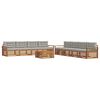 vidaXL Ensemble de canap&eacute;s d'ext&eacute;rieur 9 pcs Gris Naturel et Clair