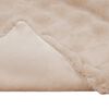 vidaXL Couverture en Fourrure de Lapin Synth&eacute;tique Olite Beige