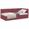 vidaXL Cadre de lit d'angle Bordeaux 90 x 200 cm tissu