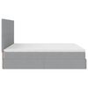 VidaXL Cadre de lit ottoman et matelas gris clair 180x200cm tissu
