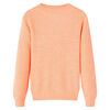 Pull-over tricot&eacute; pour enfants orange vif 128