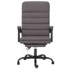 vidaXL Fauteuil de massage inclinable de bureau Gris Similicuir