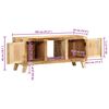 vidaXL Meuble TV 105x46x32 cm bois massif de manguier brut