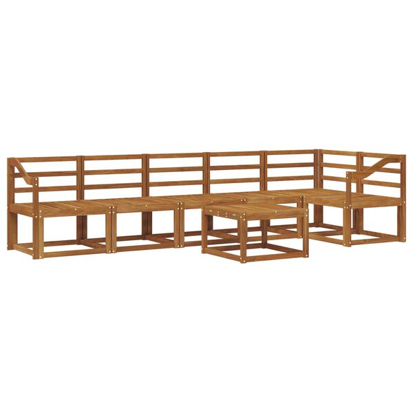 vidaXL Ensemble de canap&eacute;s d'ext&eacute;rieur 7 pcs Naturel