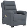 vidaXL Fauteuil de massage Gris fonc&eacute; Velours