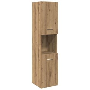 vidaXL Armoire de salle de bain suspendue ch&ecirc;ne artisanal 30x30x130 cm