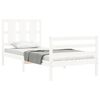 vidaXL Cadre de lit sans matelas blanc 100x200 cm bois massif