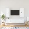 vidaXL Ensemble de meubles TV 4 pcs Blanc Bois d'ing&eacute;nierie