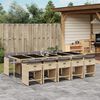 vidaXL Ensemble &agrave; manger de jardin et coussins 11 pcs m&eacute;lange beige