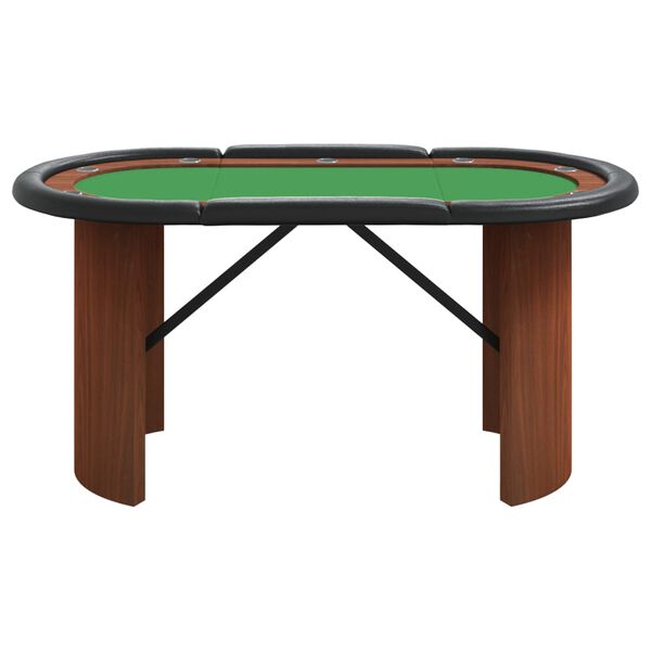 vidaXL Table de poker 10 joueurs Vert 160x80x75 cm