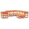 vidaXL Salon de jardin 8 pcs cire marron bois de pin massif