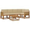vidaXL Ensemble de canap&eacute;s d'ext&eacute;rieur 6 pc 5 place Naturel et Beige