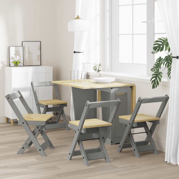 vidaXL Chaises à manger pliables lot de 4 Corona bois de pin massif
