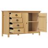 vidaXL Buffet Hill Marron miel 130x40x80 cm Bois de pin solide