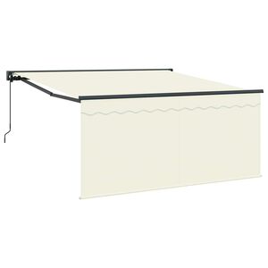 vidaXL Auvent r&eacute;tractable Cr&egrave;me 350 x 250 cm Polyester et Aluminium