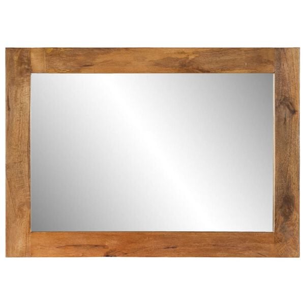 vidaXL Miroir 70x50 cm bois de manguier massif et verre