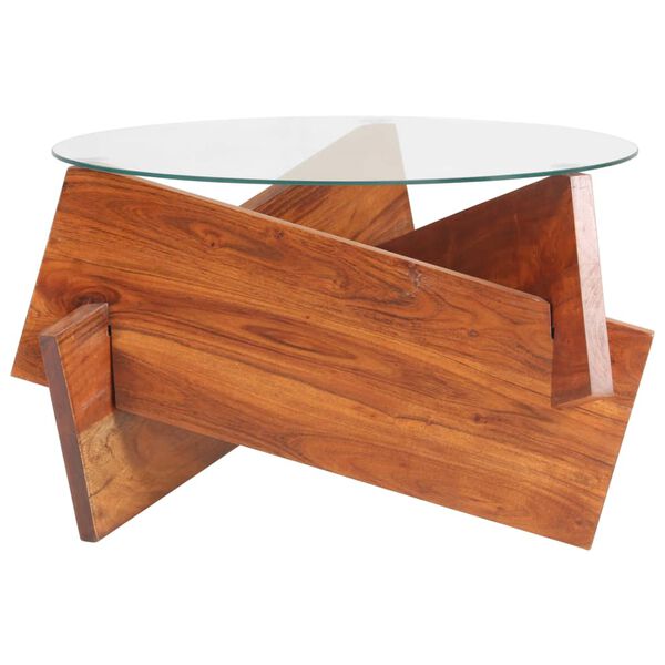 vidaXL Table basse 60 cm Bois solide d'acacia