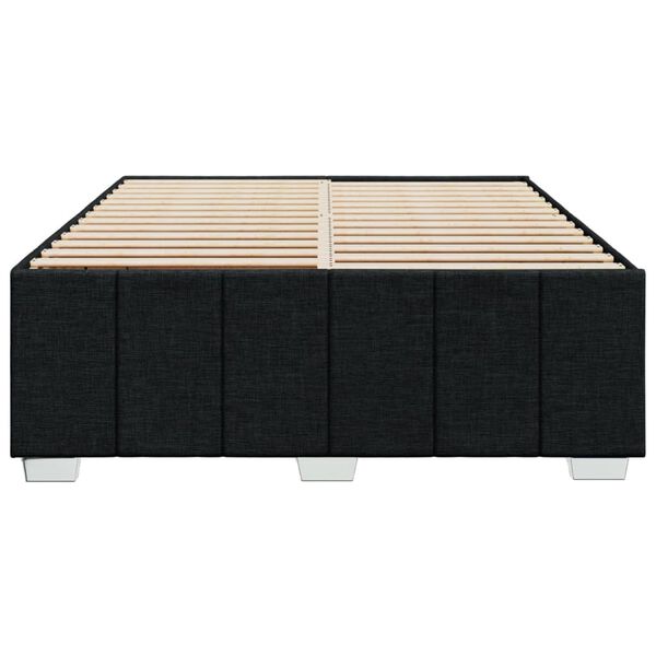 vidaXL Cadre de lit sans matelas noir 160x200 cm tissu
