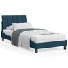 vidaXL Lit avec matelas Hanko bleu 90x200 cm velours
