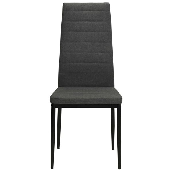 vidaXL Chaises à manger lot de 2 gris foncé tissu