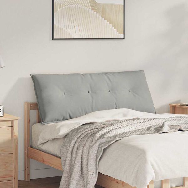 vidaXL Coussin de Dos Gris clair 120 x 50 cm Tissu en microfibre