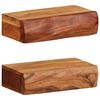 vidaXL &Eacute;tag&egrave;res murales 2 pcs 30x17x8 cm bois massif d'acacia