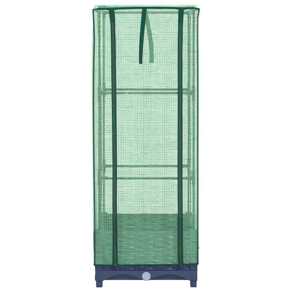 vidaXL Jardinière surélevée avec housse aspect rotin 40x40x123 cm