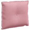 vidaXL Coussin de Dos Rose 60 x 50 cm Tissu en velours c&ocirc;tel&eacute;