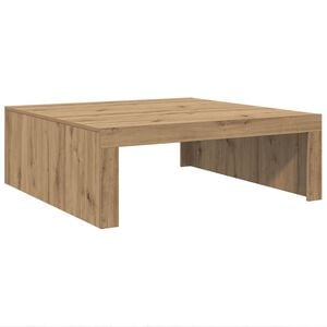 vidaXL Table basse ch&ecirc;ne artisanal 100x100x35 cm bois d'ing&eacute;nierie