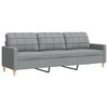 vidaXL Ensemble de canapés 2 pcs gris clair tissu