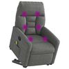 vidaXL Fauteuil inclinable de massage gris fonc&eacute; tissu microfibre