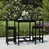 vidaXL Ensemble de bar de jardin 3 pcs noir bois de pin massif