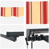 vidaXL Auvent r&eacute;tractable &eacute;lectrique Jaune, Orange et Blanc 3,5 x 2 m