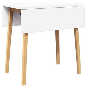 vidaXL Table à manger naturel bois massif et caoutchouc