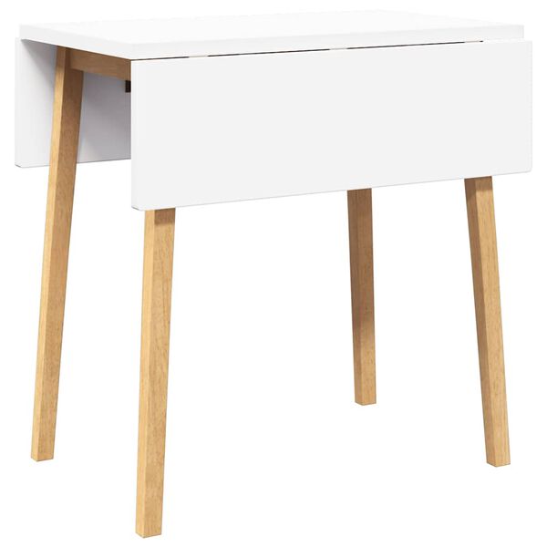 vidaXL Table à manger naturel bois massif et caoutchouc