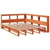 vidaXL Lit biblioth&egrave;que sans matelas cire marron 140x200 cm pin massif