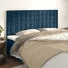 vidaXL T&ecirc;te de lit Bleu fonc&eacute; 180 x 5 x 118/128 cm Velours