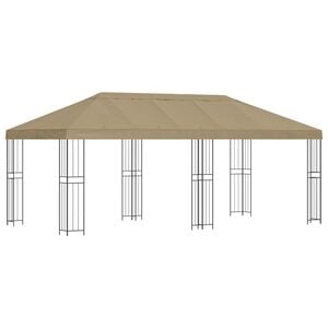 vidaXL Abri de jardin 6 x 3 m Beige Polyester et Acier 190 gsm